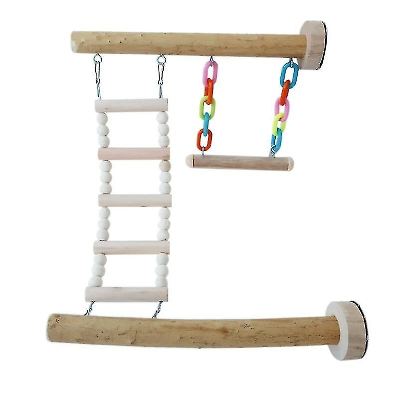 Foto 2 pulgar | Escalera Para Subir Con Forma De Percha Para Pájaros, De Madera, Con Forma De Loro - Venta Internacional.