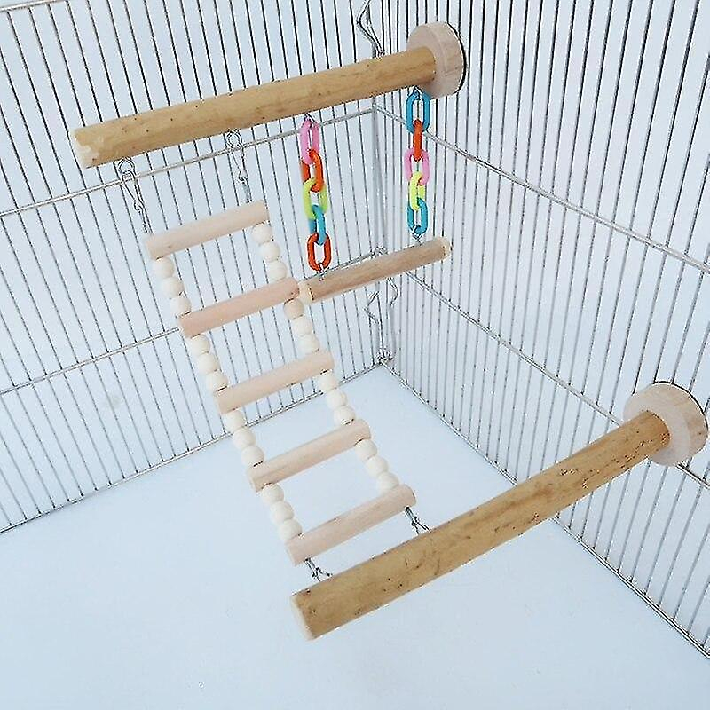 Foto 4 pulgar | Escalera Para Subir Con Forma De Percha Para Pájaros, De Madera, Con Forma De Loro - Venta Internacional.