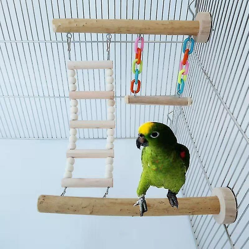 Foto 6 pulgar | Escalera Para Subir Con Forma De Percha Para Pájaros, De Madera, Con Forma De Loro - Venta Internacional.