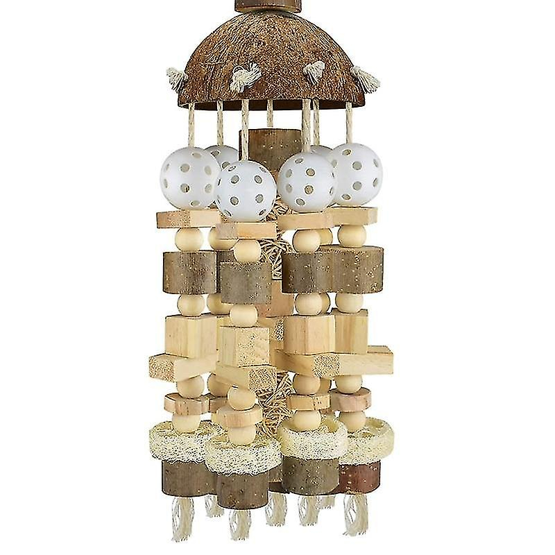 Foto 2 pulgar | Juguete Para Pájaros Huoguo, Pájaro Y Loro, Bloques De Madera Natural - Venta Internacional.
