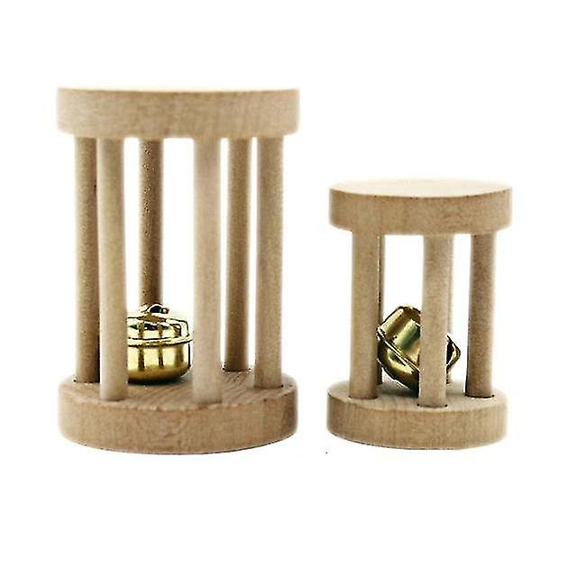 Foto 2 | Masticador De Madera Para Loros Huoguo De Bird Toy Con Campana Para Moler Y Hacer Ratas - Venta Internacional.