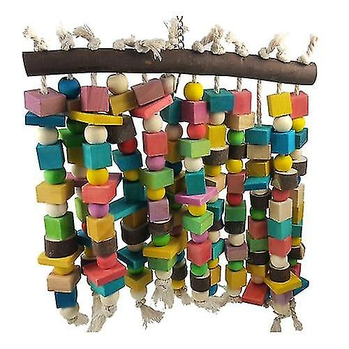 Foto 2 pulgar | Juguete Grande De Madera Para Masticar Bird Toy Huoguo Para Loros - Venta Internacional.