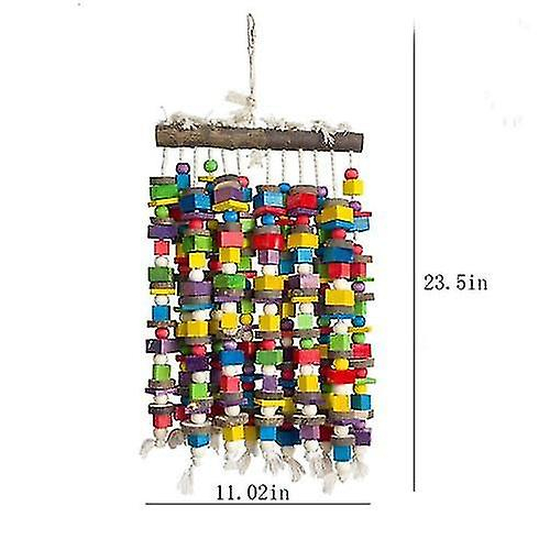 Foto 3 pulgar | Juguete Grande De Madera Para Masticar Bird Toy Huoguo Para Loros - Venta Internacional.