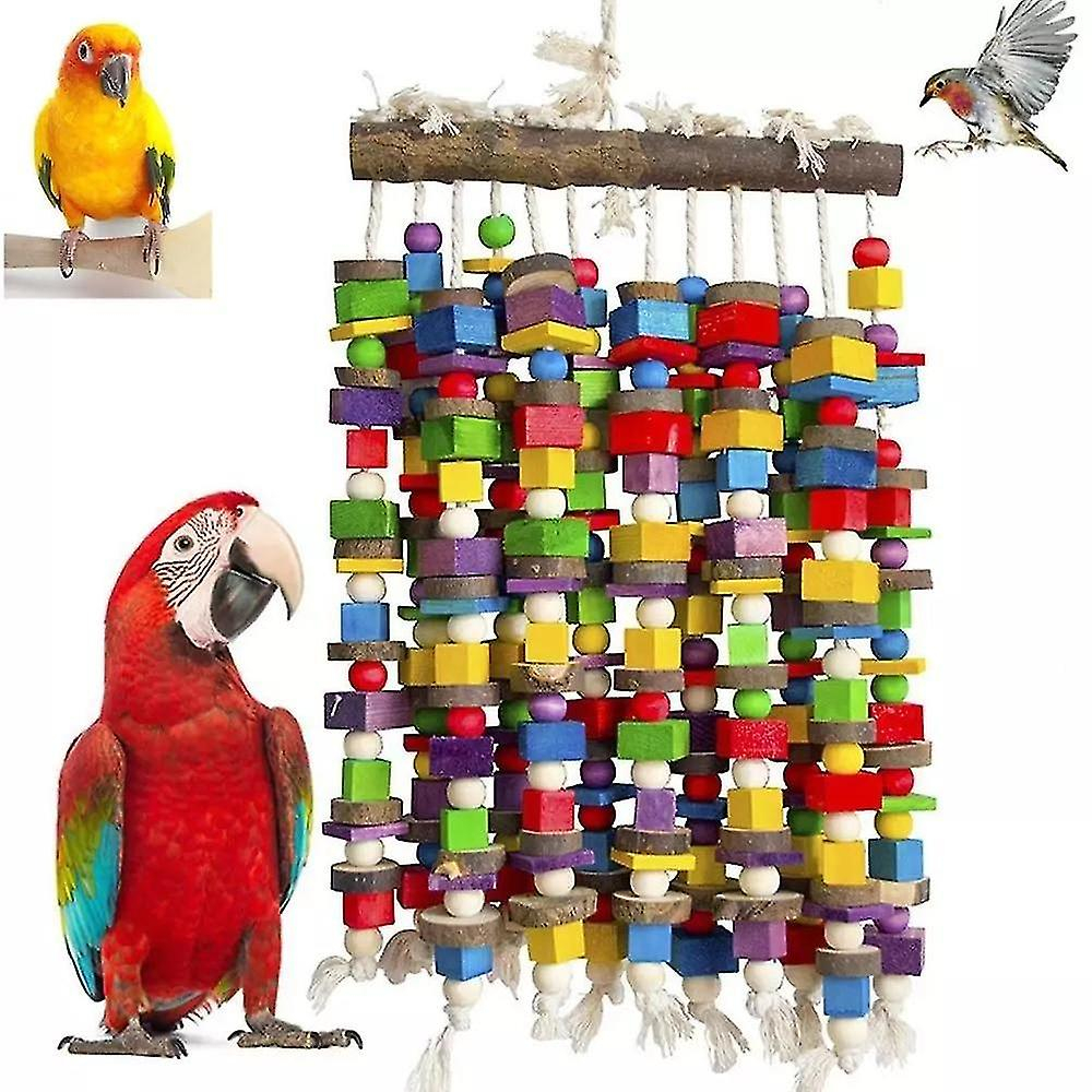 Foto 4 pulgar | Juguete Grande De Madera Para Masticar Bird Toy Huoguo Para Loros - Venta Internacional.