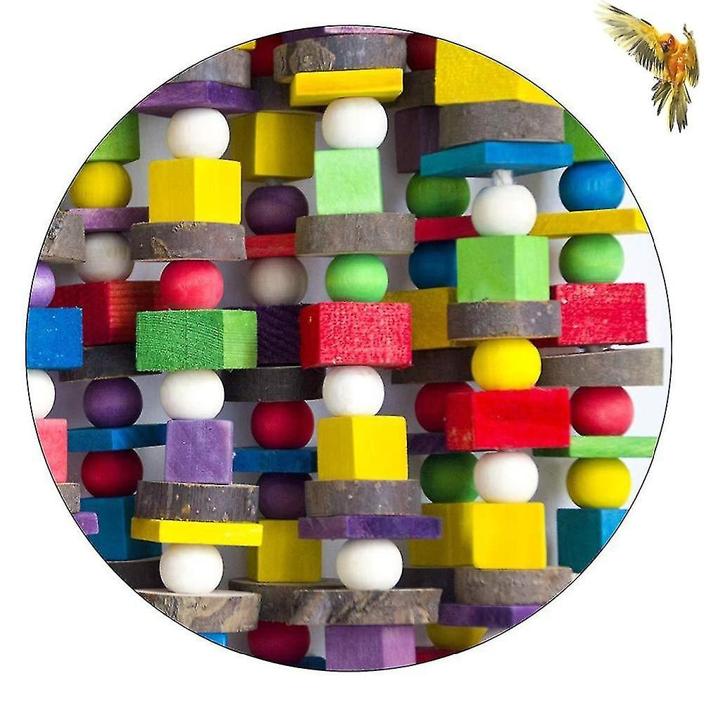 Foto 6 pulgar | Juguete Grande De Madera Para Masticar Bird Toy Huoguo Para Loros - Venta Internacional.