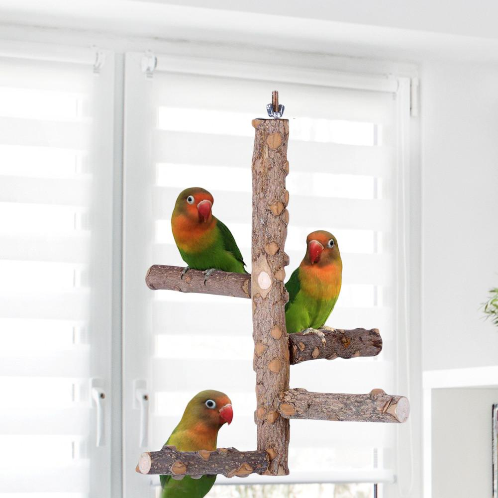 Foto 4 | Escalera De Madera Para Trepar Pájaros Parrot Stand Sanlin Beans - Venta Internacional.