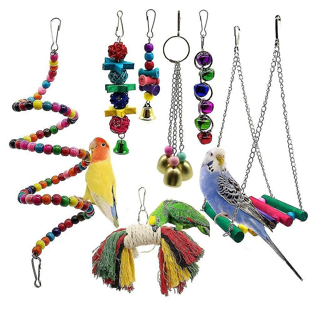 Foto 2 pulgar | Juego De Juguetes Para Pájaros De 7 Piezas Para Loros Y Accesorios Para Pájaros - Venta Internacional.