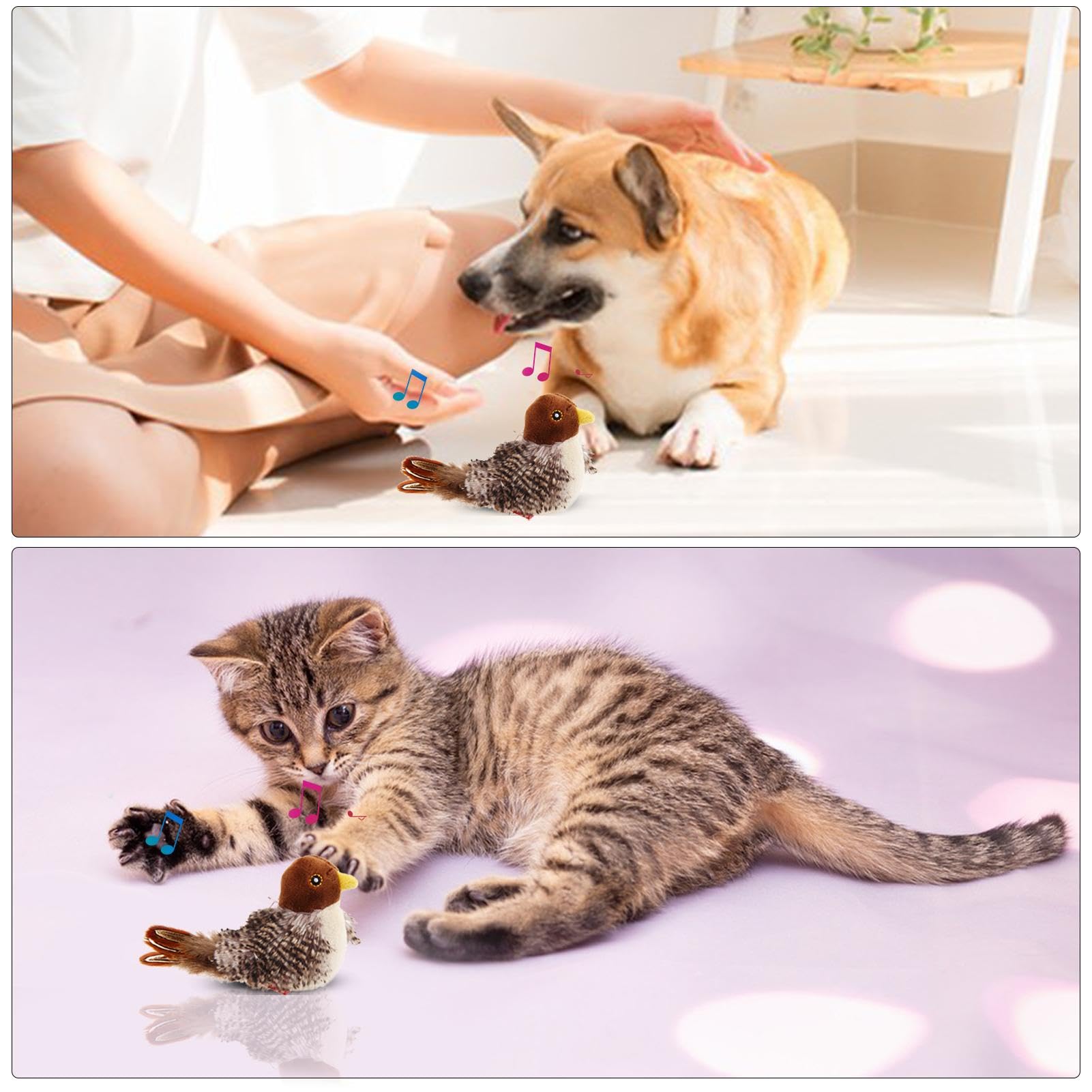Foto 5 | Peluche Electrónico Con Simulación De Sonido De Pájaro Gorjeando Para Gatos - Venta Internacional.