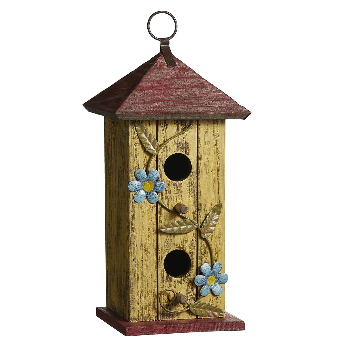 Foto 3 pulgar | Casa Colgante Decorativa Para Pájaros Glitzhome De Madera Pintada A Mano - Venta Internacional.
