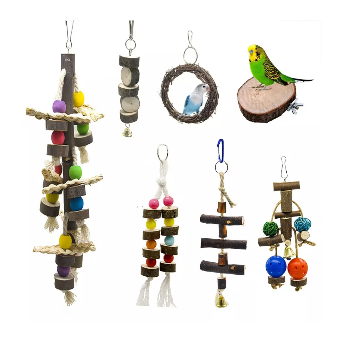 Foto 2 pulgar | Kit Juguetes Para Loro Pájaro Ave Campana Eo Safe Imports Esi-10844 Multicolor