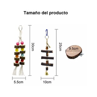 Foto 3 | Kit Juguetes Para Loro Pájaro Ave Campana Eo Safe Imports Esi-10844 Multicolor