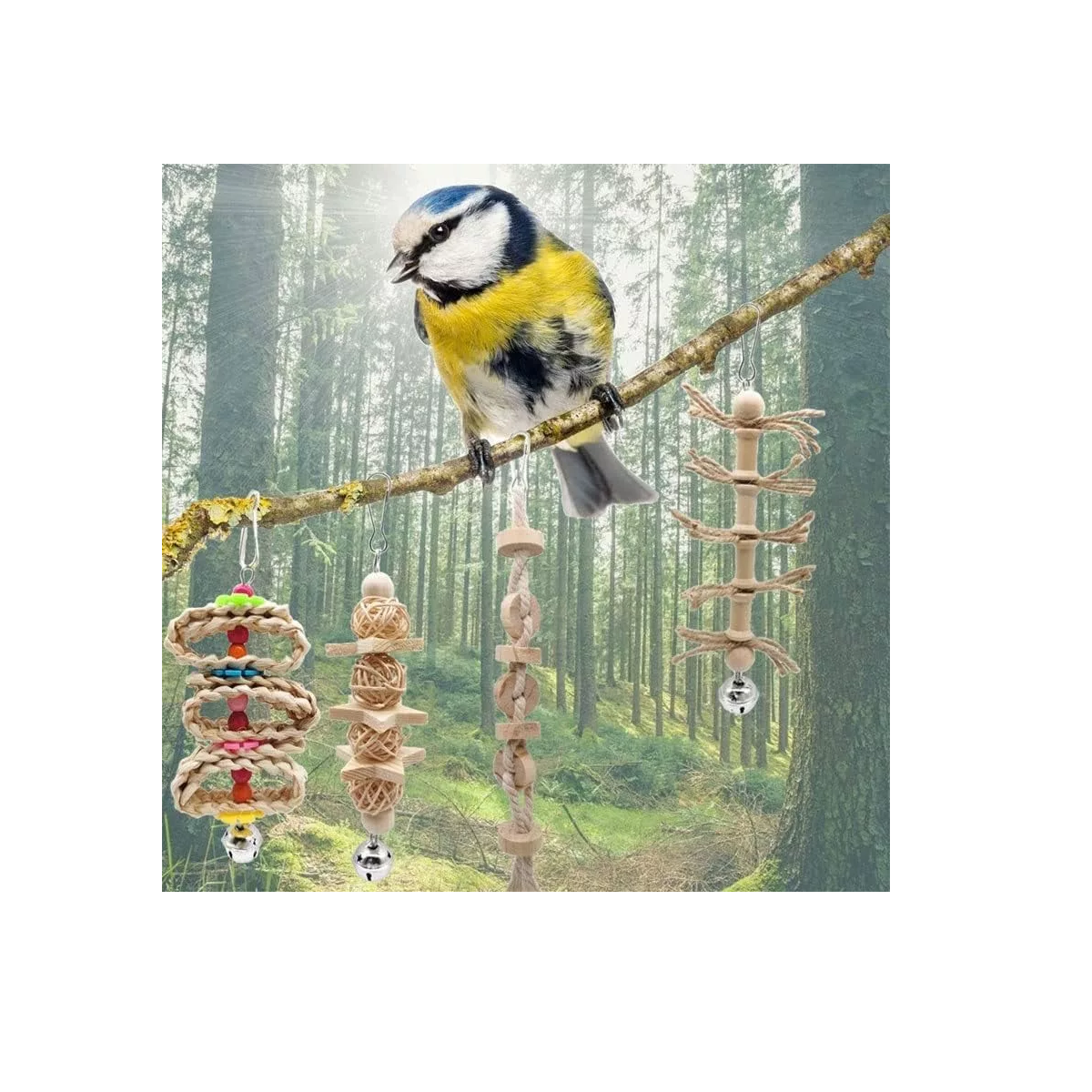 Foto 4 pulgar | Juguetes para Aves 8 Piezas Eo Safe Imports Esi-15869-1 Multicolor