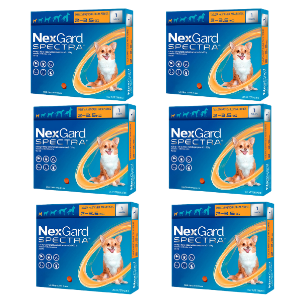 Foto 2 pulgar | Nexgard Spectra 2-3.5kg Paquete De 6pz