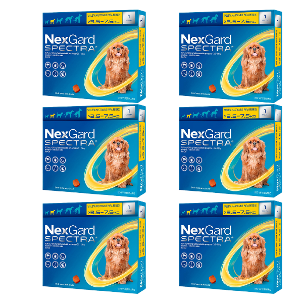 Foto 2 pulgar | Nexgard Spectra 3.5-7.5kg Paquete De 6pz