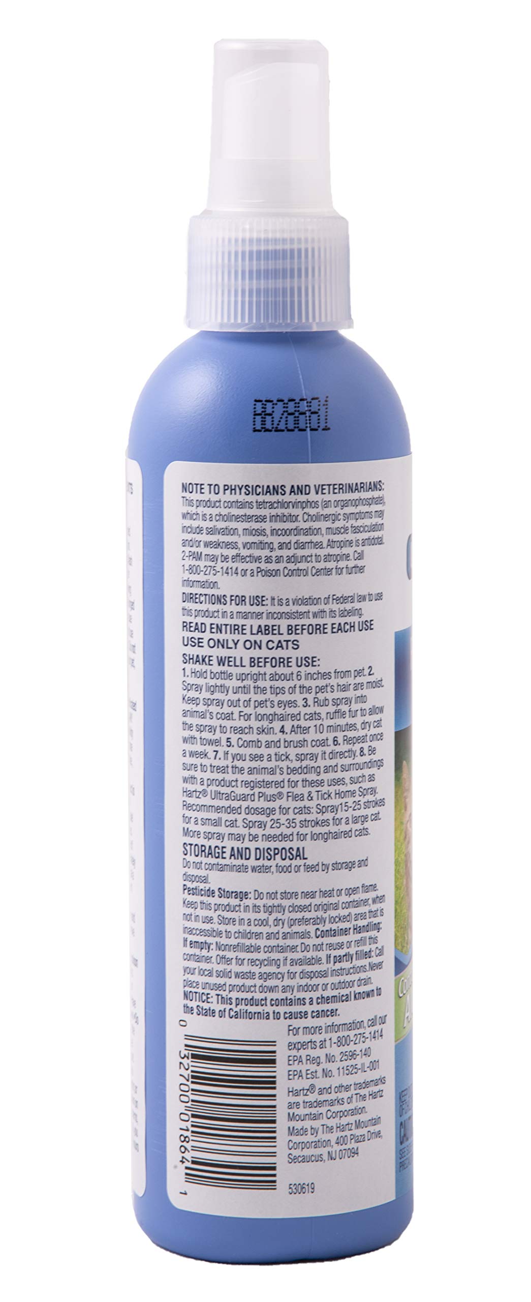 Foto 3 pulgar | Spray Para Pulgas Y Garrapatas Hartz Ultraguard Plus Para Gatos, 240 Ml - Venta Internacional.