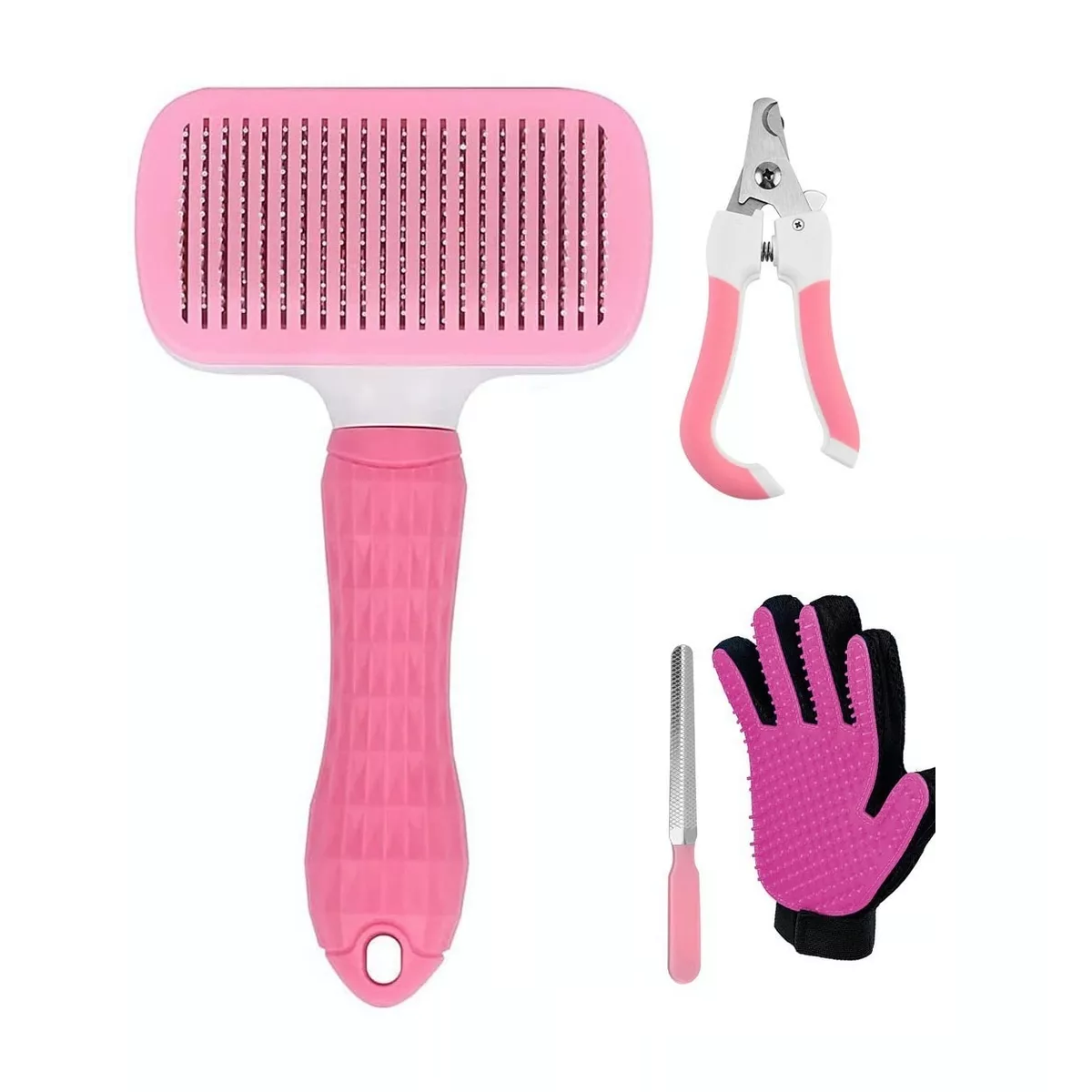Foto 2 pulgar | Cepillo para Mascotas Eo Safe Imports ESI-7902 color Rosa 4 Piezas
