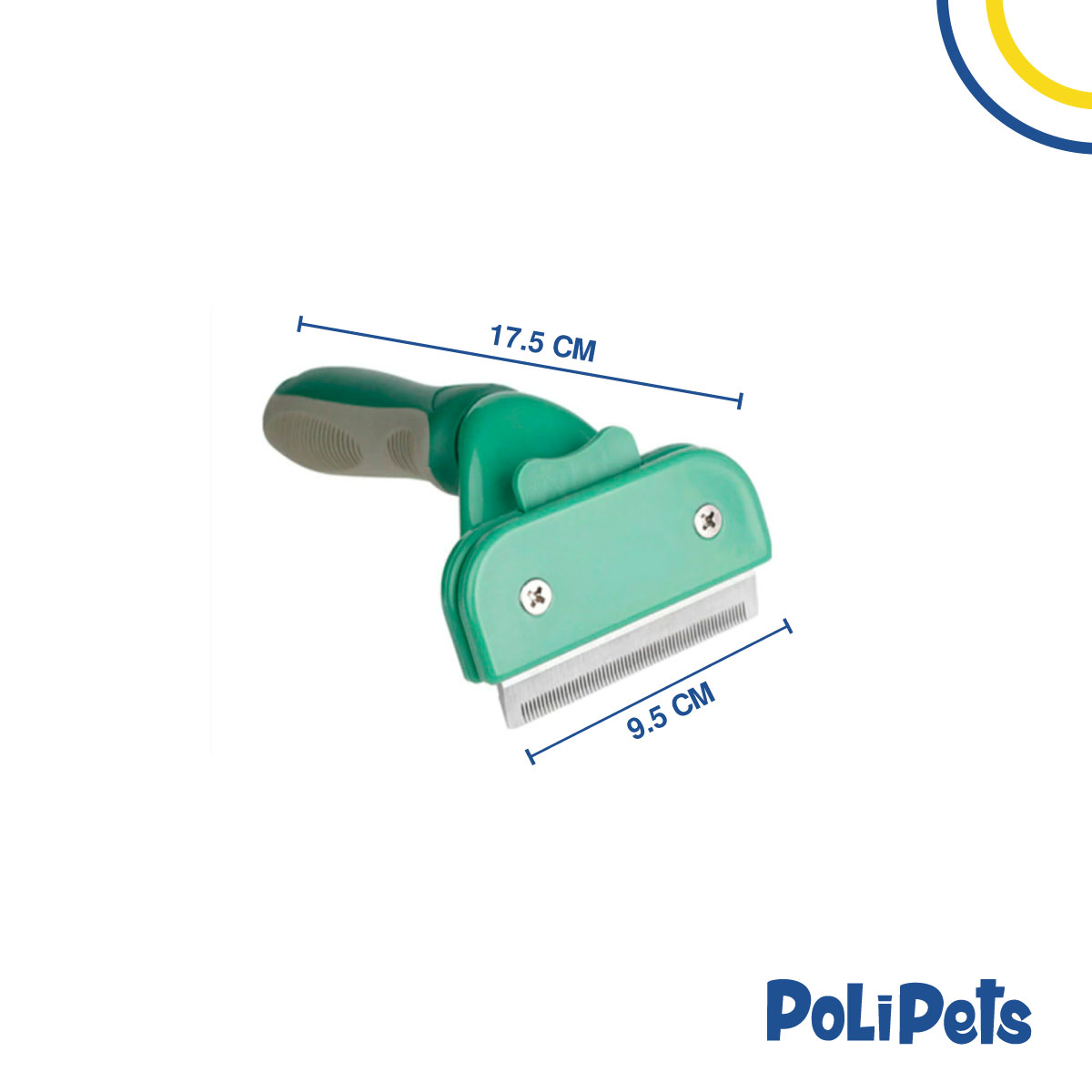 Foto 3 pulgar | Cepillo Peine Deslanador Poli Pets Verde para Perro y Gato