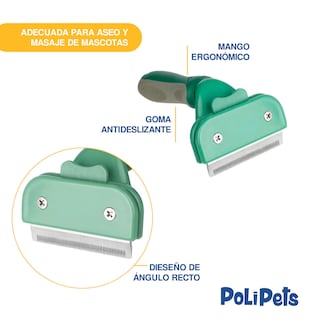 Foto 4 | Cepillo Peine Deslanador Poli Pets Verde para Perro y Gato