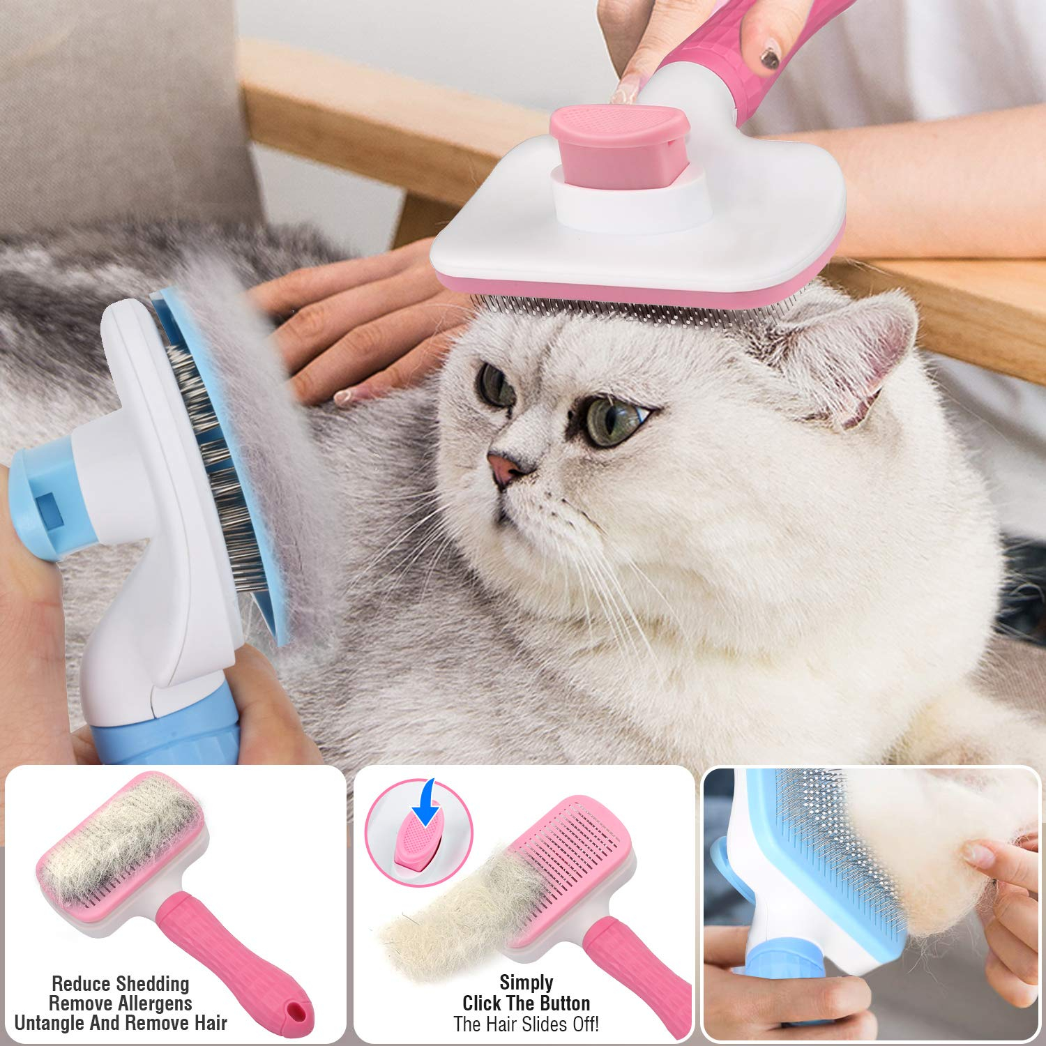 Foto 5 pulgar | Slicker Brush Jieyou, Autolimpiante, Para Perros Y Gatos - Venta Internacional.