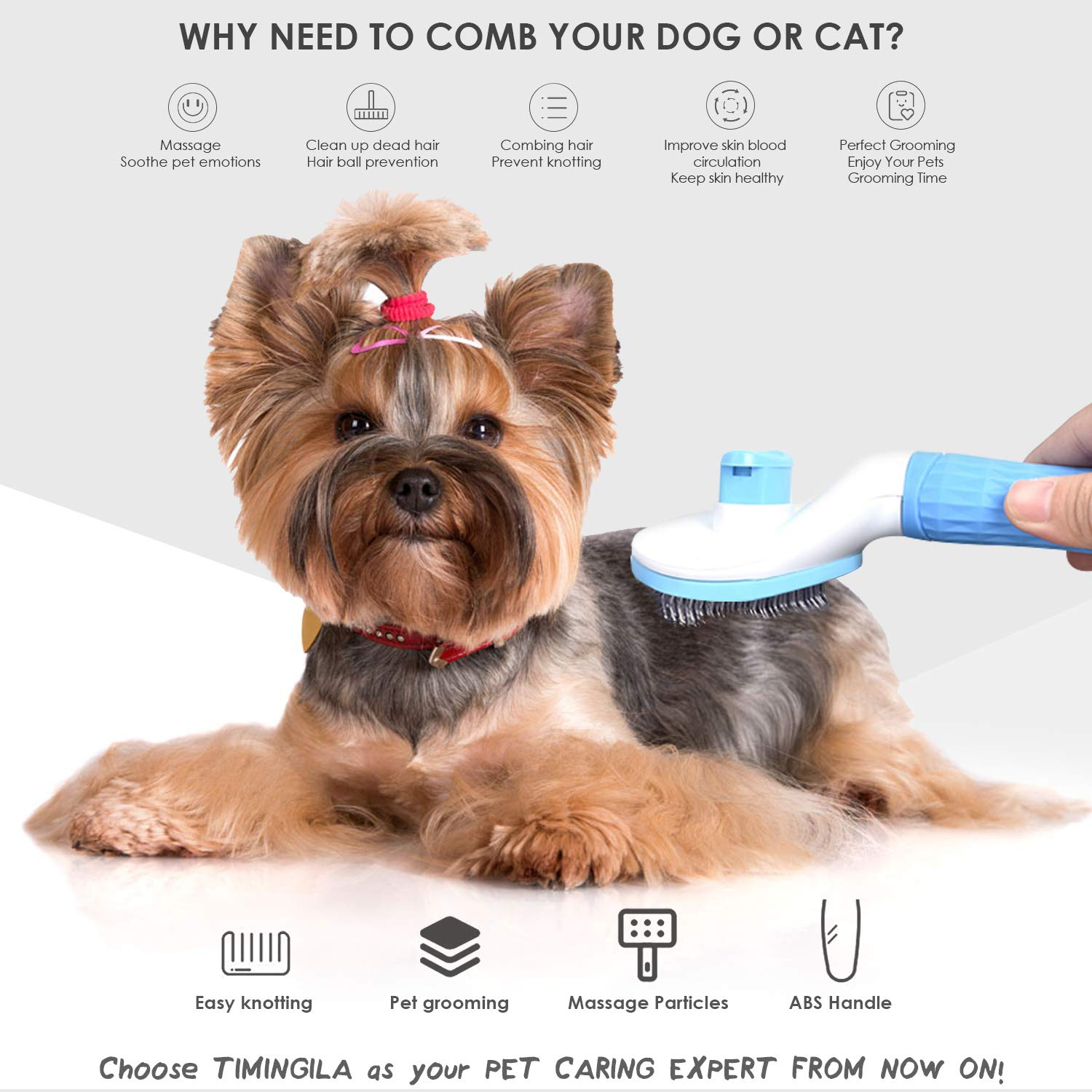 Foto 6 pulgar | Slicker Brush Jieyou, Autolimpiante, Para Perros Y Gatos - Venta Internacional.