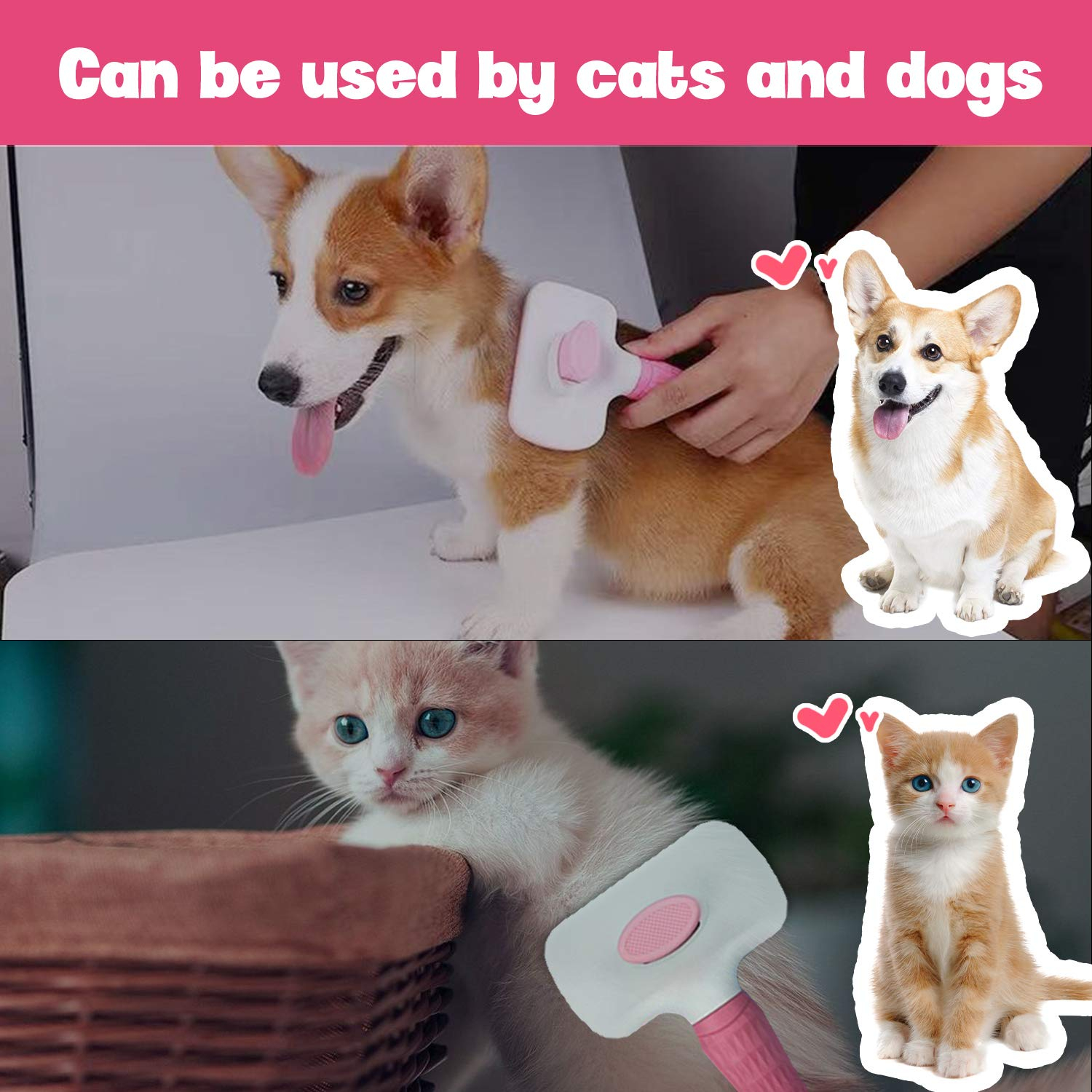 Foto 4 pulgar | Slicker Brush Jieyou, Autolimpiante, Para Perros Y Gatos - Venta Internacional.