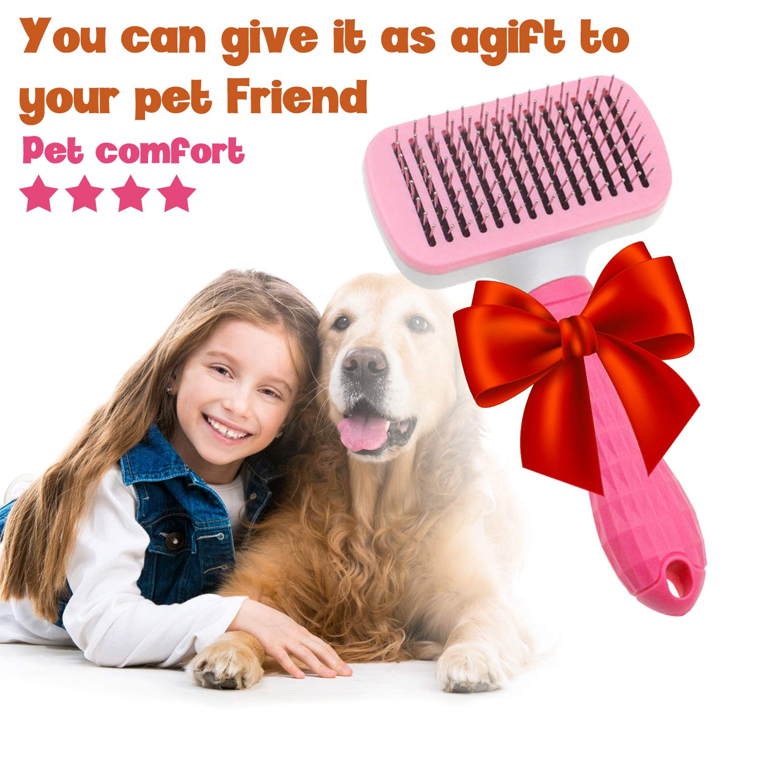 Foto 6 pulgar | Slicker Brush Jieyou, Autolimpiante, Para Perros Y Gatos - Venta Internacional.