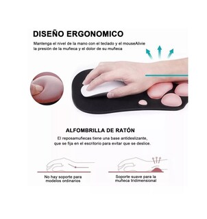 Foto 3 | Alfombrilla Mouse Pad Ergonomico Con Reposamuñecas Gato