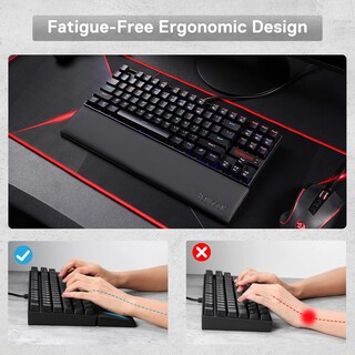 Foto 7 | Almohadilla De Reposamuñecas Redragon P036 Meteor M Para Teclado De Ordenador - Venta Internacional.