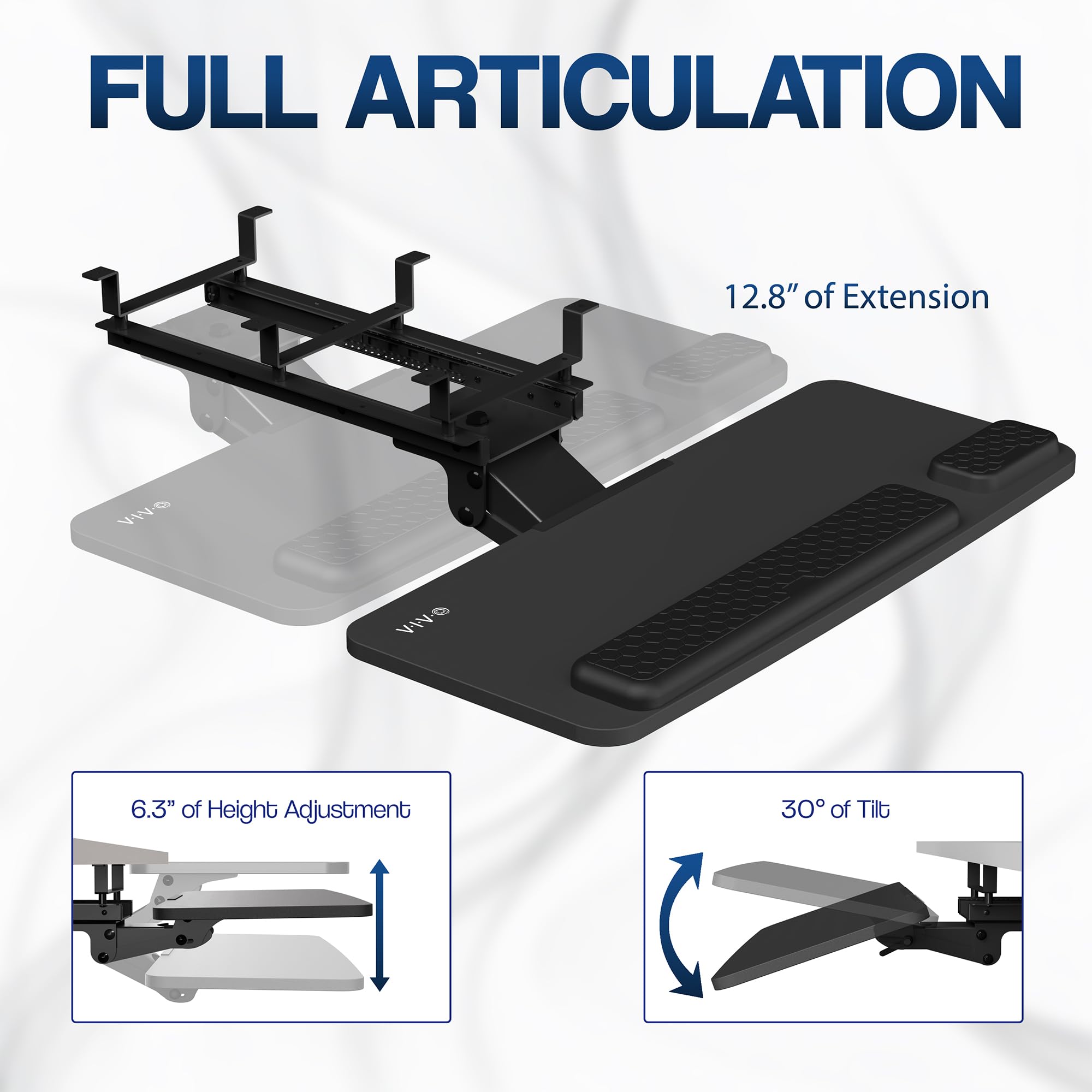 Foto 4 pulgar | Bandeja Para Teclado Y Ratón Vivo Premium Ajustable Mount-kb27p-b - Venta Internacional.