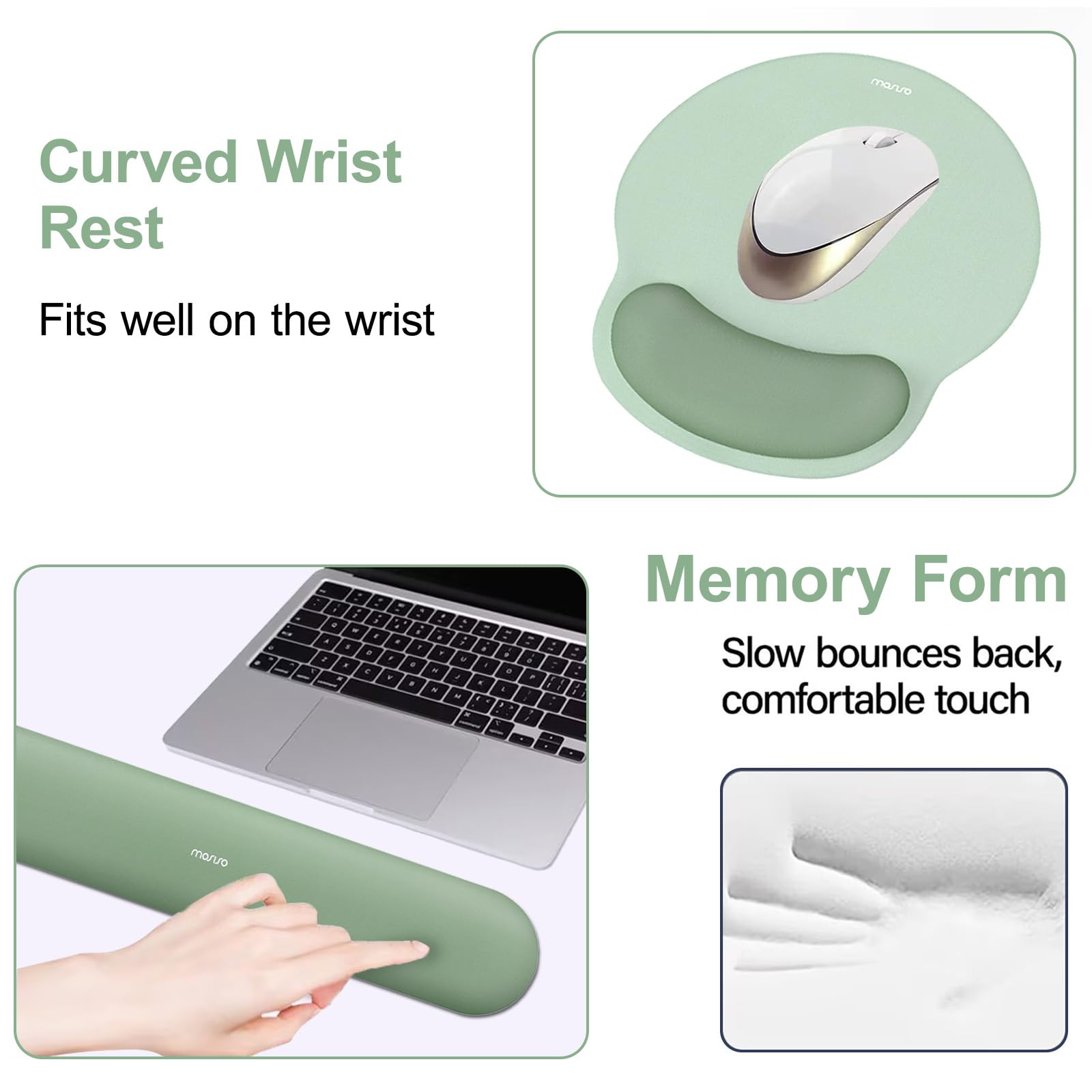Foto 4 | Set De Soporte Para Reposamuñecas Mosiso Circle Curved Ergonomic - Venta Internacional.