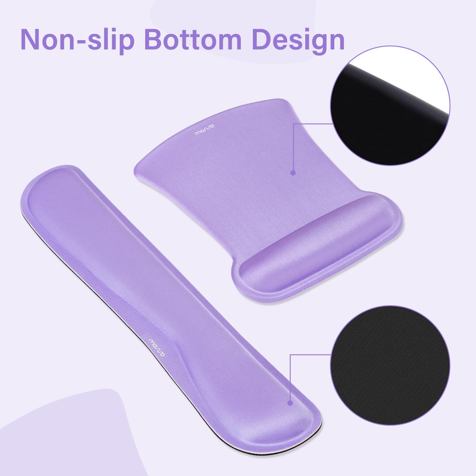 Foto 6 | Set De Alfombrillas Para Teclado Y Ratón Mosiso Large Gaming, Color Morado - Venta Internacional.