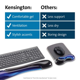 Foto 7 | Juego De Reposamuñecas Kensington Duo Gel Para Ratón Y Teclado - Venta Internacional.
