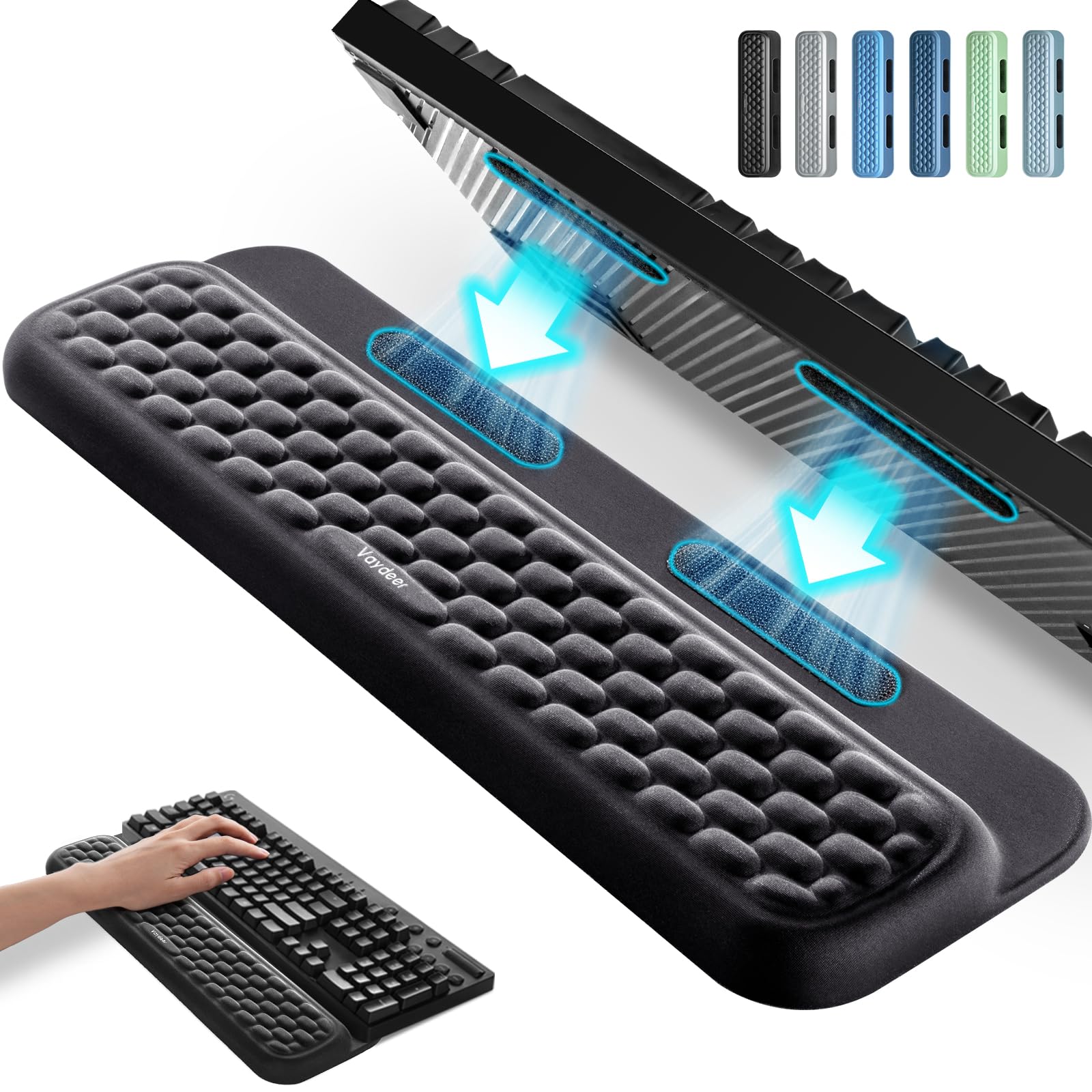 Foto 2 pulgar | Reposamuñecas Para Teclado Vaydeer, Almohadilla De Soporte Completamente Mecánico - Venta Internacional.