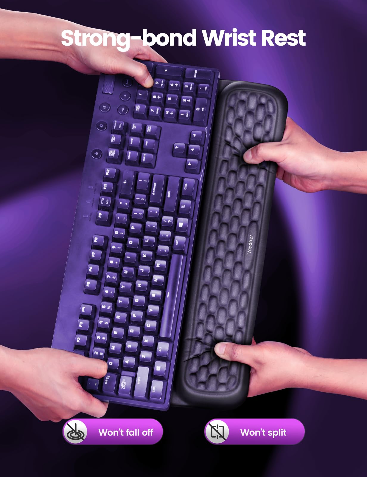 Foto 5 pulgar | Reposamuñecas Para Teclado Vaydeer, Almohadilla De Soporte Completamente Mecánico - Venta Internacional.