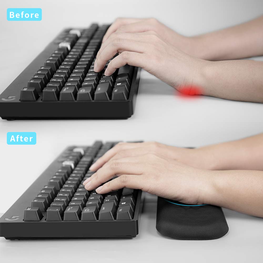 Foto 3 pulgar | Reposamuñecas Para Teclado Vaydeer Memory Foam, 14.17 Pulgadas, Color Negro - Venta Internacional.