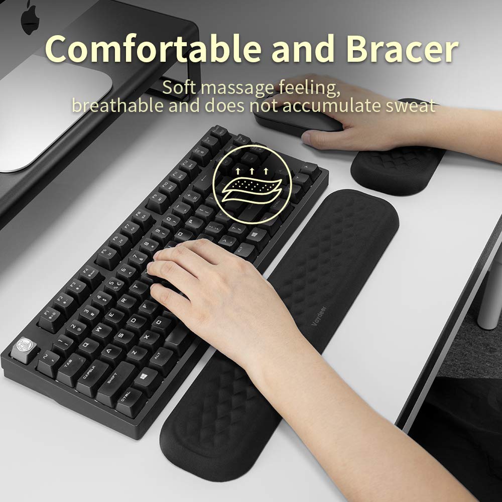 Foto 3 | Reposamuñecas Para Teclado Vaydeer Memory Foam, 14.17 Pulgadas, Color Negro - Venta Internacional.