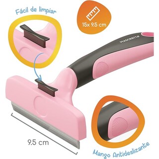 Foto 3 | Deslanador Para Perro y Gato. Cepillo Grande para Mascotas Mascretta Color Rosa