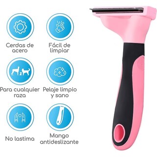 Foto 2 | Deslanador Para Perro y Gato. Cepillo para Mascotas Mascretta Color Rosa