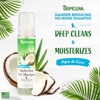 Foto 2 | Champú Sin Agua Para Gatos Tropiclean Aqua De Coco 220 Ml - Venta Internacional.