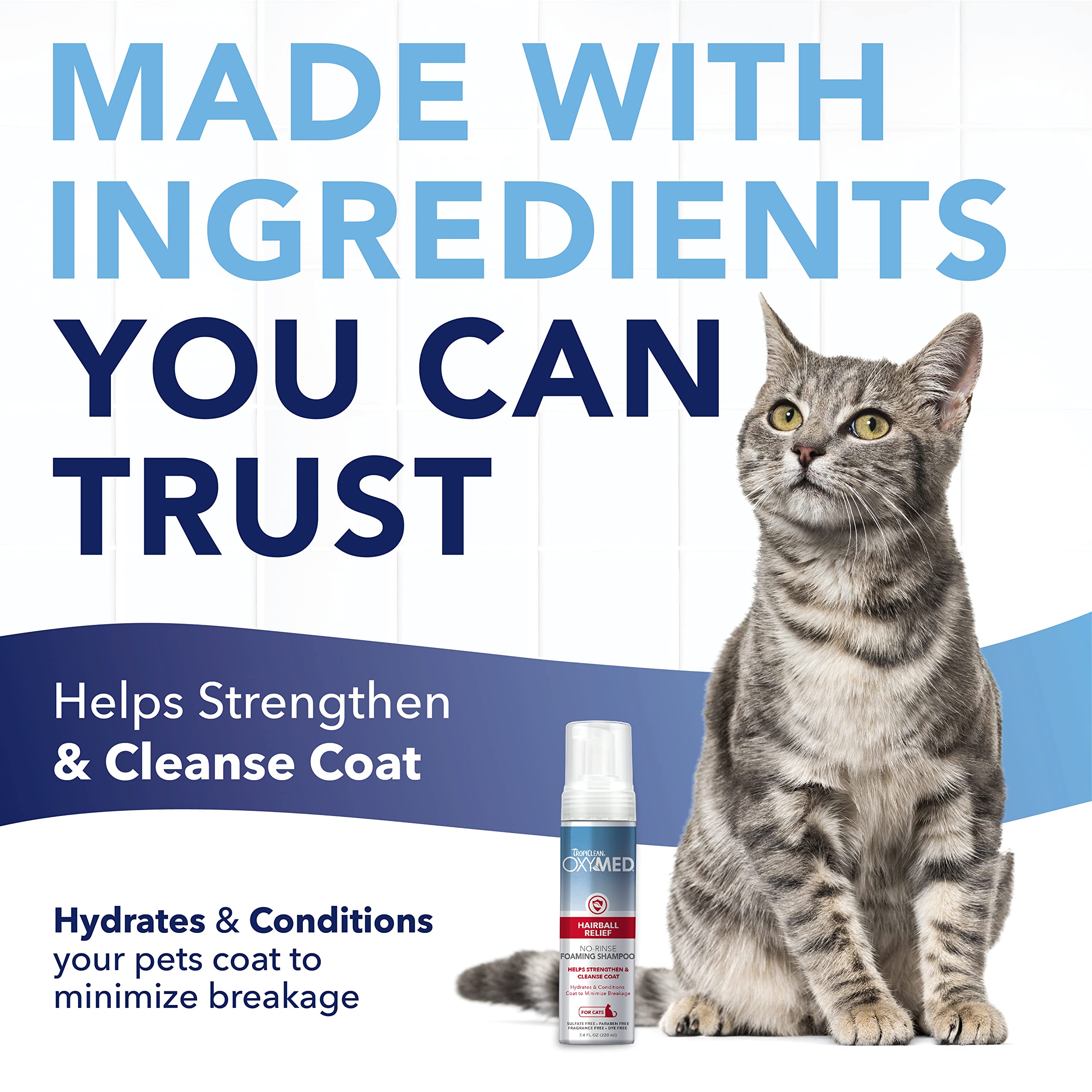 Foto 4 pulgar | Champú Y Acondicionador Waterless Para Gatos Tropiclean Oxymed - Venta Internacional.