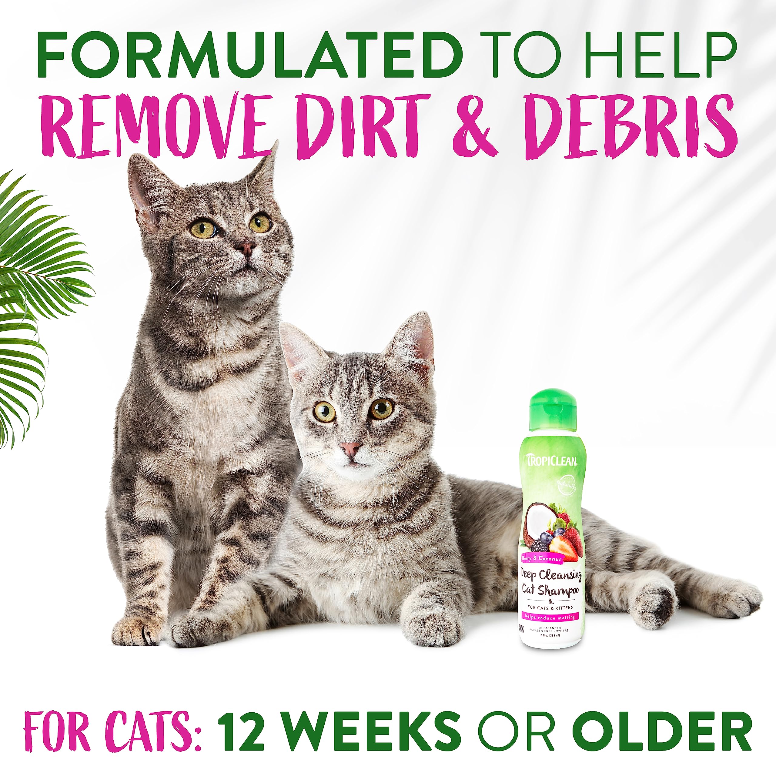 Foto 5 pulgar | Champú Para Gatos Tropiclean, Limpieza Profunda Con Bayas Y Coco, 355 Ml - Venta Internacional.