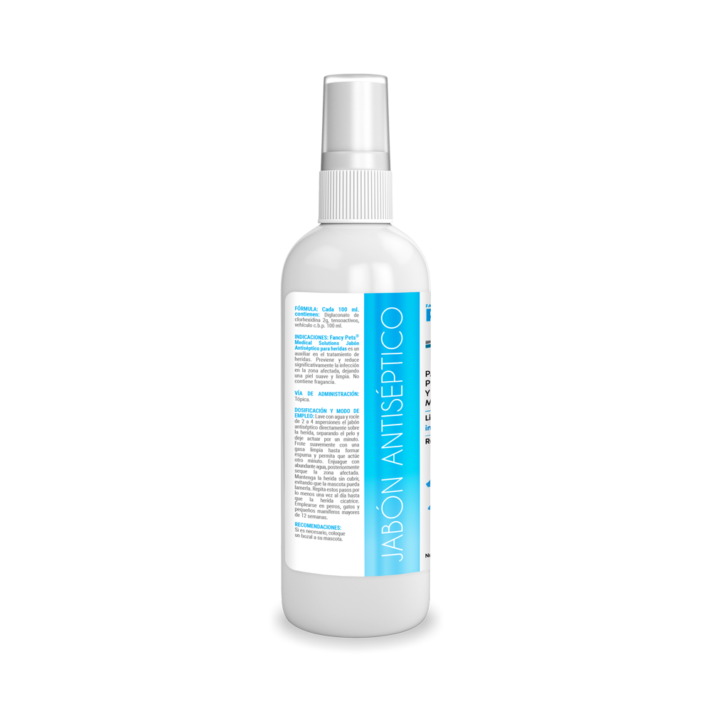 Foto 3 pulgar | Medical Solutions Jabón Antiséptico Para Heridas De Perros Gatos O Pequeños Mamíferos Con 125 Ml