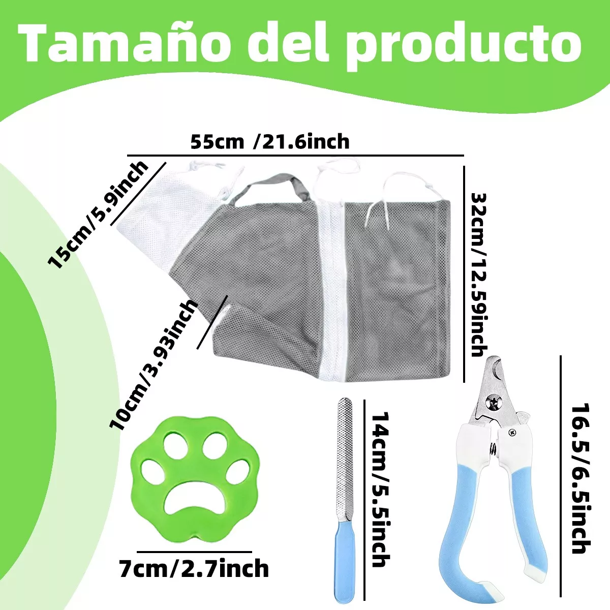 Foto 3 pulgar | Bolsa Para Bañar/corte Uña Gato Bolsa De Baño  Eo Safe Imports Esi-14142  Gris