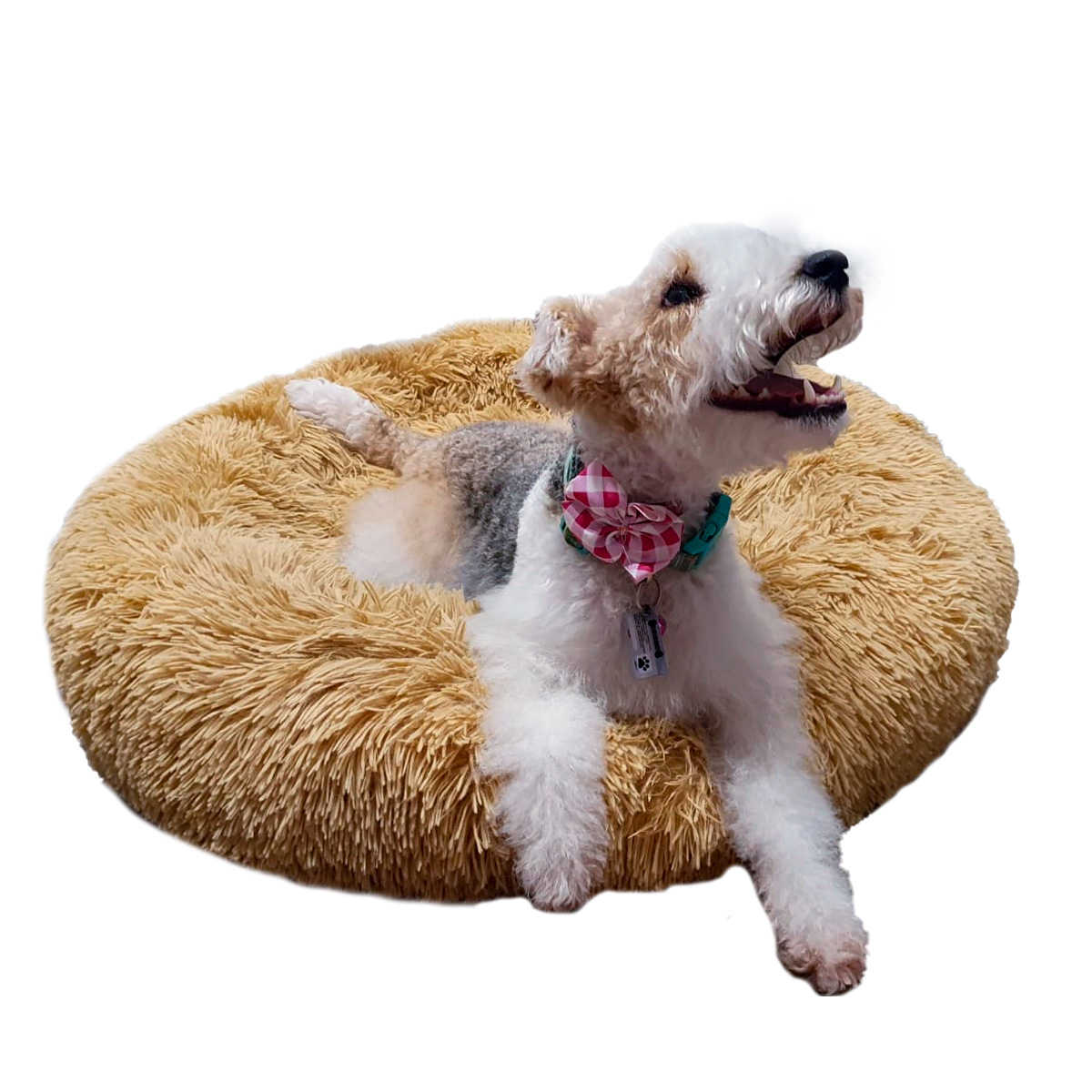 Foto 2 | Cama para mascotas Perro, Gato con cepillo Tv Ofertas Peaceful Pooch Beige Desmontable con cierre para retiro de fun