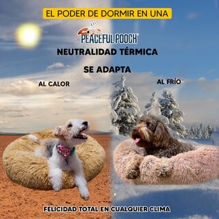 Foto 6 | Cama para mascotas Perro, Gato con cepillo Tv Ofertas Peaceful Pooch Beige Desmontable con cierre para retiro de fun