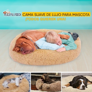 Foto 2 | Cama para mascotas Perro, Gato con cepillo Tv Ofertas Peaceful Pooch Beige Desmontable con cierre para retiro de f