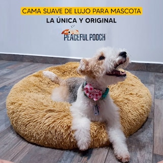 Foto 7 | Cama para mascotas Perro, Gato con cepillo Tv Ofertas Peaceful Pooch Beige Desmontable con cierre para retiro de f
