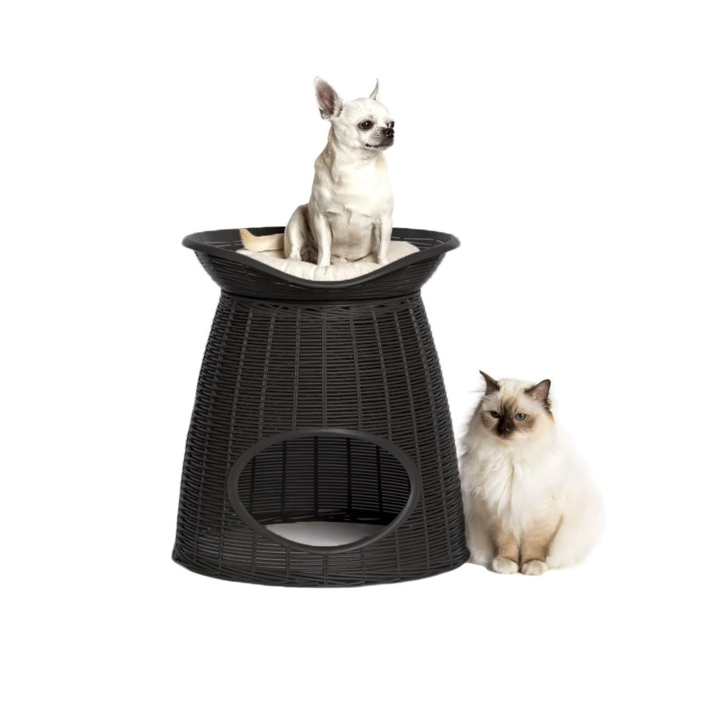 Casa de Mascota SUNNY PETS Pasha color Chocolate para Gato Cuccia 52X 50 X 46/55 CM