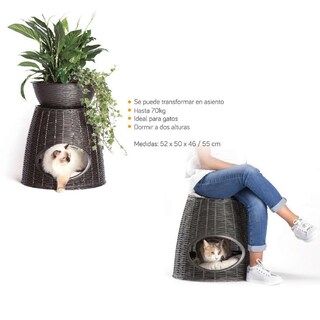 Foto 4 | Casa de Mascota SUNNY PETS Pasha color Blanco para Gato Cuccia 52 X 50 X 46/55 CM