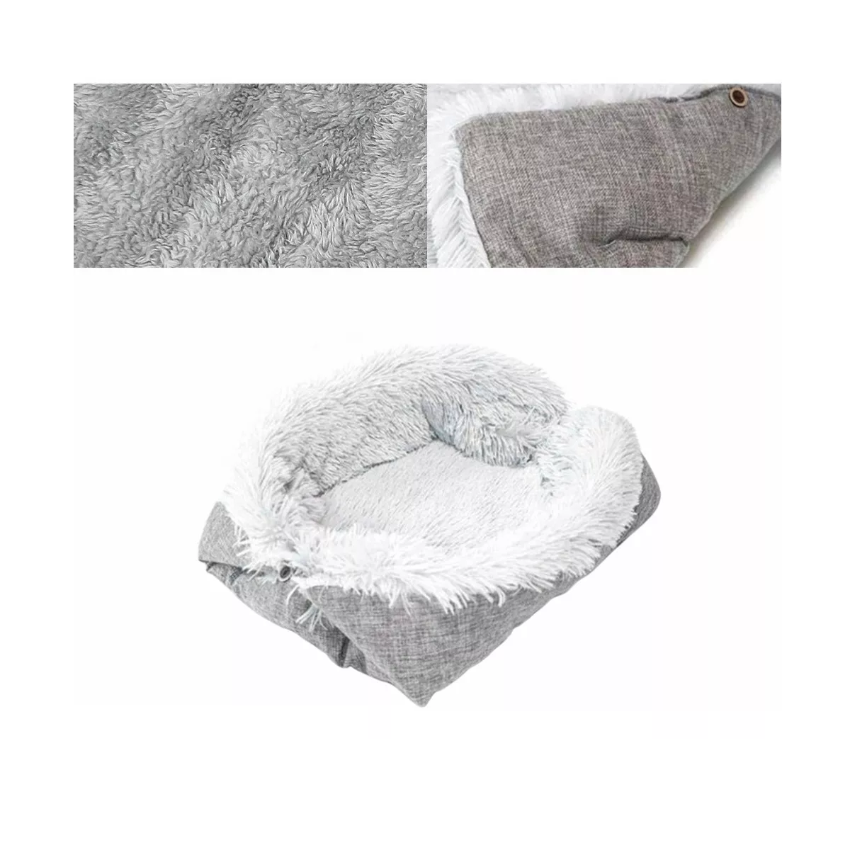 Foto 3 pulgar | Cama para Gatos Eo Safe Imports Esi-7892 Suave Manta Lavable Gris